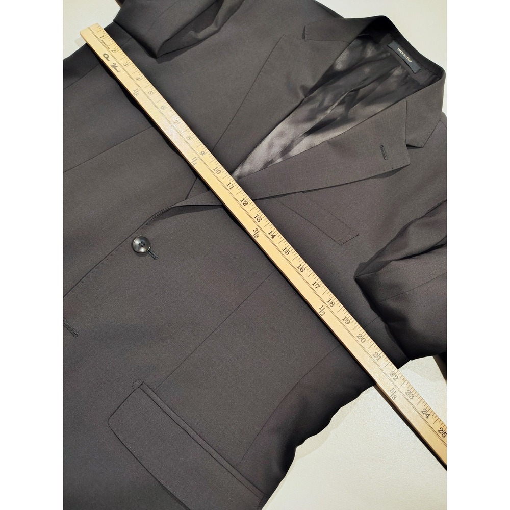 Angelo Nardelli Sport coat Blazer Mens Black Marzotto Wool Stretch Size 44 Italy - Picture 7 of 12